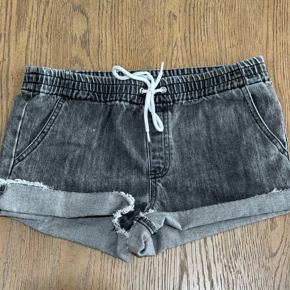 RSQ Tilly’s Girls Denim Shorts Size 14 Acid Wash Elastic Waist  #ST4940